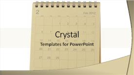  Presentation with february - Beautiful PPT theme featuring monthly calendars - desktop calendar february 2012 backdrop and a lemonade colored foreground