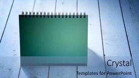  Presentation with wooden board empty table top - Beautiful theme featuring desktop calendar on the wooden backdrop and a  colored foreground