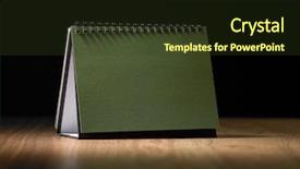  Presentation with desktop - Amazing PPT theme having desktop calendar on the wooden backdrop and a  colored foreground