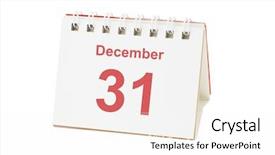  Presentation with last - PPT theme consisting of 31 - desktop calendar showing last day background and a white colored foreground