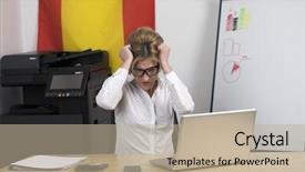  Presentation with secretary - Theme having desktop flag - spain secretary at work portrait background and a mint green colored foreground