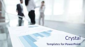  Presentation with desktop - Amazing slides having desktop in the office business backdrop and a sky blue colored foreground