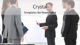  Presentation with managers - Colorful PPT theme enhanced with desktop speakers - coach conducts training for managers backdrop and a light gray colored foreground