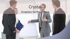  Presentation with new ideas - PPT layouts with desktop speakers - group of employees to discuss background and a  colored foreground