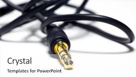  Presentation with speakers - Beautiful theme featuring desktop speakers - isolated wire on white background backdrop and a white colored foreground