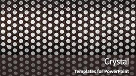  Presentation with chrome aluminium texture metal - Presentation design consisting of desktop speakers - metal background texture with polka background and a tawny brown colored foreground