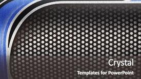  Presentation with texture - Slide deck consisting of desktop speakers - metal background texture with polka background and a dark gray colored foreground