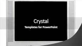  Presentation with desktop - Slides with desktop speakers - tv front view isolated background and a black colored foreground