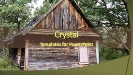  Presentation with house forest - Audience pleasing theme consisting of desolate - old wooden house backdrop and a tawny brown colored foreground