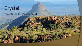  Presentation with desolation - Colorful PPT theme enhanced with desolate - valley of desolation camdeboo national backdrop and a light blue colored foreground