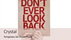  Presentation with reflection looking back to go forward - PPT layouts enhanced with don't ever look back background and a lemonade colored foreground