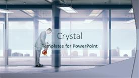  Presentation with media - Amazing slide deck having despaired-to-succeed-mixed-media backdrop and a sky blue colored foreground