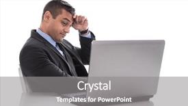  Presentation with overworked - Audience pleasing PPT theme consisting of desperat business people - overworked and stressed businessman isolated backdrop and a gray colored foreground