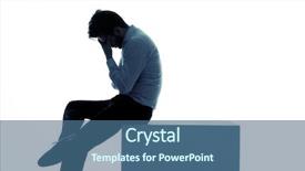  Presentation with women multicultural sad - Beautiful PPT theme featuring desperat business people - sad businessman backdrop and a ocean colored foreground