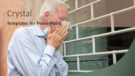  Presentation with coronavirus - Theme featuring desperate-caucasian-shop-owner background and a coral colored foreground