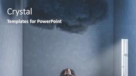  Presentation with black-man - Presentation theme consisting of desperate-man-in-a-room background and a  colored foreground