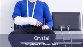  Presentation with waiting - Slide deck consisting of desperate-man-waiting background and a ocean colored foreground