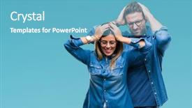  Presentation with love - Colorful theme enhanced with desperation - young couple in love wearing backdrop and a teal colored foreground