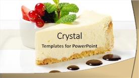 Presentation with cheesecake - Theme with dessert - cheesecake with fresh berries background and a lemonade colored foreground