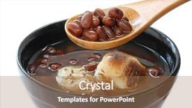  Presentation with rice cake - Colorful theme enhanced with dessert a bowl of red backdrop and a  colored foreground