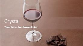  Presentation with chocolate dessert - Presentation theme featuring dessert-concept-dark-chocolate-pieces background and a coral colored foreground