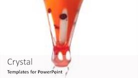  Presentation with dessert - Presentation design with dessert-in-glass-isolated background and a sky blue colored foreground