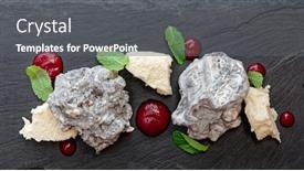  Presentation with slate - Theme having dessert-looking-like-stone background and a dark gray colored foreground