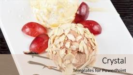  Presentation with chocolate ice cream - Beautiful presentation theme featuring dessert set of ice-cream backdrop and a lemonade colored foreground