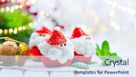  Presentation with new season - PPT layouts featuring table setting happy winter holiday background and a sky blue colored foreground