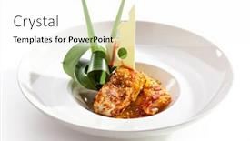  Presentation with thai dessert - Slide set consisting of dessert - sweet thai pancake background and a white colored foreground