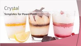  Presentation with tiramisu - PPT layouts with dessert-tiramisu-isolated background and a white colored foreground