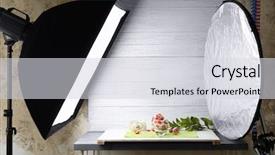  Presentation with shooting - Cool new theme with food shooting in professional photo backdrop and a light gray colored foreground