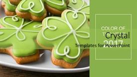  Presentation with cookies - Colorful PPT theme enhanced with text color of the year backdrop and a yellow colored foreground