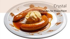  Presentation with dessert - Slide deck consisting of dessert-with-caramelized-banana background and a coral colored foreground