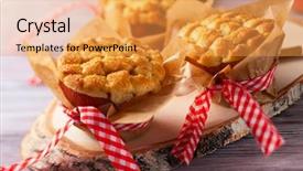  Presentation with season - Colorful slide set enhanced with dessert with cinnamon and sugar backdrop and a  colored foreground