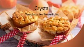  Presentation with apple tree golden - Beautiful theme featuring dessert with cinnamon and sugar backdrop and a  colored foreground