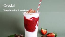  Presentation with chocolate strawberry - Presentation theme having dairy milk chocolates - delicious strawberry dessert with cream background and a gray colored foreground