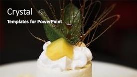  Presentation with dessert - Cool new presentation theme with dessert-with-cream-close-up backdrop and a black colored foreground