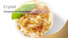  Presentation with mango fruit - PPT layouts featuring dessert-with-mango-vanilla-cream background and a white colored foreground