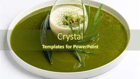  Presentation with matcha - Presentation featuring dessert-with-matcha-and-coconut background and a tawny brown colored foreground