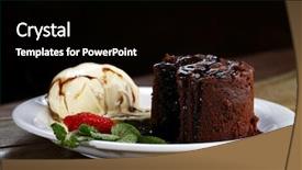  Presentation with dessert - Slides having dessert background and a black colored foreground