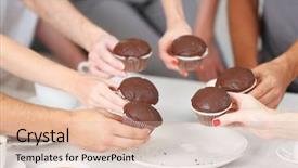  Presentation with tea - Slide set featuring desserts and cups of tea background and a lemonade colored foreground