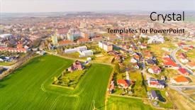  Presentation with tourism hiking - Slide set enhanced with destination for soft or sustainable background and a coral colored foreground