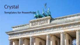  Presentation with plain blue clear sky - Presentation with destination in germany clear blue background and a light blue colored foreground