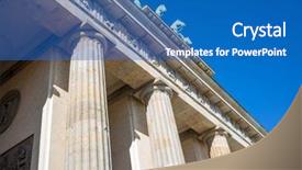  Presentation with plain blue clear sky - Colorful presentation theme enhanced with destination in germany clear blue backdrop and a teal colored foreground