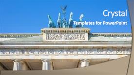  Presentation with plain blue clear sky - Presentation theme having destination in germany clear blue background and a teal colored foreground