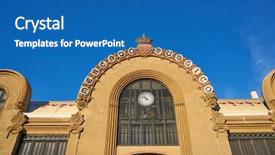  Presentation with market insights - Audience pleasing PPT layouts consisting of destination marketing - tarragona mercado publico central market backdrop and a ocean colored foreground