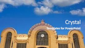  Presentation with market - Slide deck having destination marketing - tarragona mercado publico central market background and a teal colored foreground
