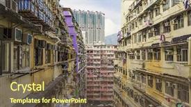  Presentation with financial center - Amazing PPT theme having destination of asia and lead backdrop and a tawny brown colored foreground