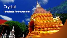  Presentation with chiang mai - Beautiful slide set featuring destination of chiang mai thailand backdrop and a  colored foreground